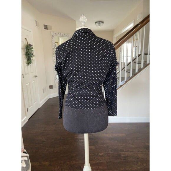 Jones New York Black and white polka dot shirt (Small) - Picture 5 of 7